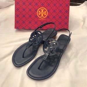 Tory Burch Navy Miller Sandal